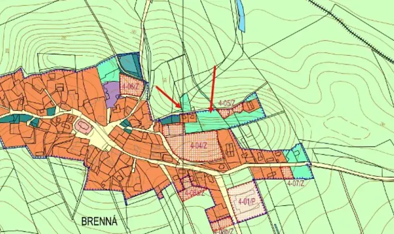 Dražba pozemku, Zákupy, 2921 m2