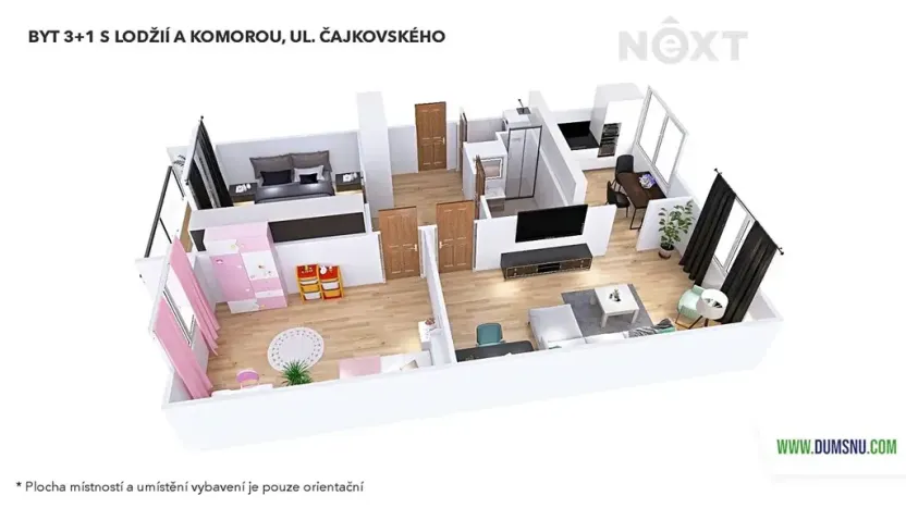 Pronájem bytu 3+1, Šumperk, Čajkovského, 77 m2