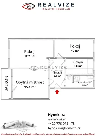 Prodej bytu 3+1, České Budějovice, J. Dobrovského, 67 m2