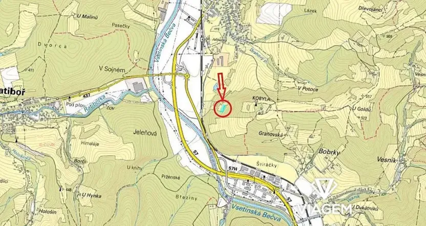 Prodej podílu lesa, Jablůnka, 921 m2