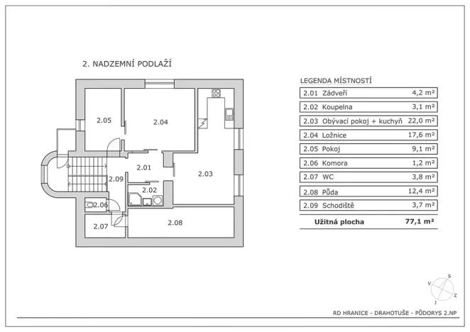 Prodej bytu 3+kk, Hranice, K Nádraží, 77 m2