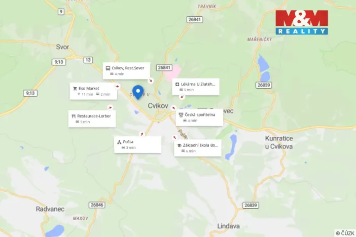 Prodej bytu 3+1, Cvikov - Cvikov II, Komenského, 48 m2