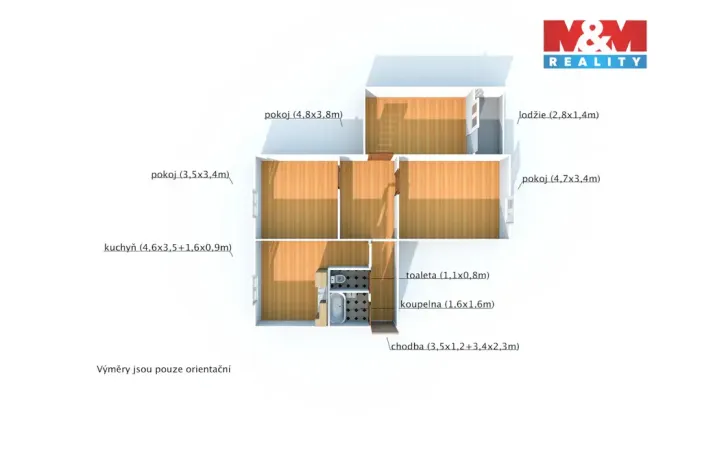 Pronájem bytu 3+1, Rotava, Sídliště, 73 m2