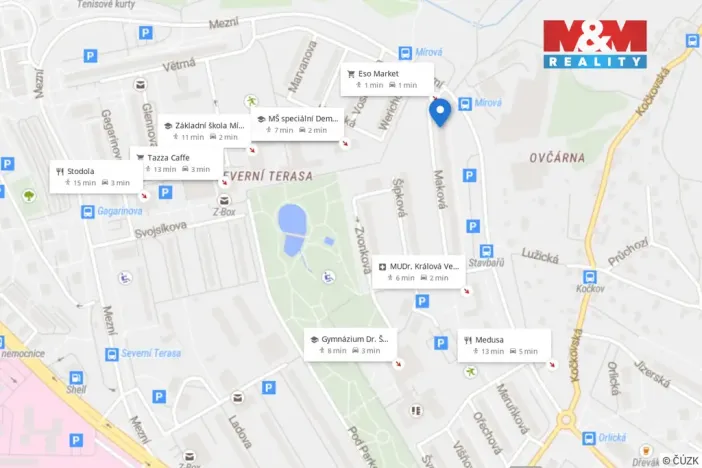 Prodej bytu 1+1, Ústí nad Labem - Severní Terasa, Maková, 33 m2