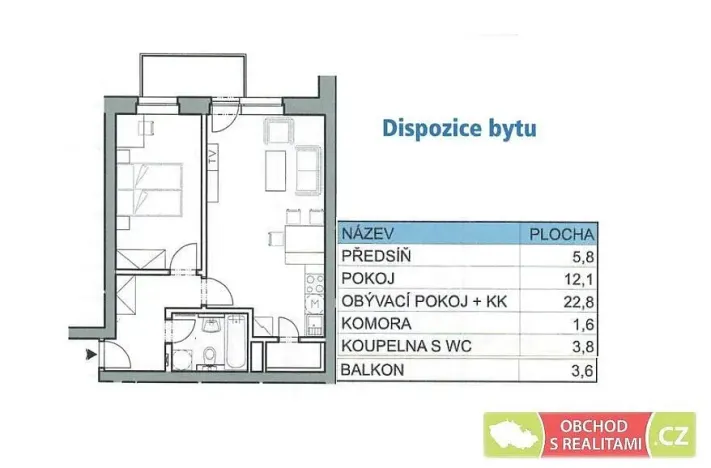 Pronájem bytu 2+kk, Praha, Rychtáře Petříka, 50 m2