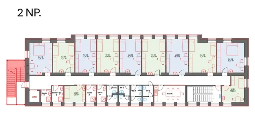 Prodej činžovního domu, Praha - Letňany, Beranových, 1190 m2