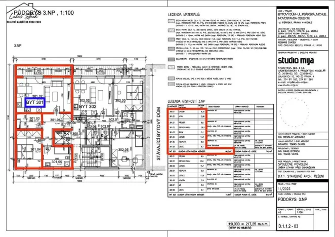 Pronájem bytu 2+kk, Praha - Michle, Psárská, 69 m2