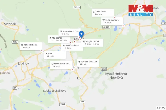 Pronájem bytu 2+kk, Lom - Loučná, Libkovická, 42 m2