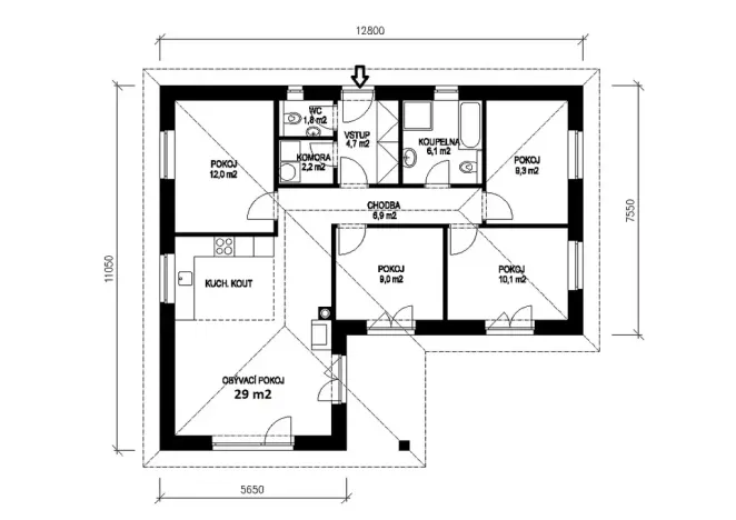 Prodej rodinného domu, Slaný, Lacinova, 91 m2