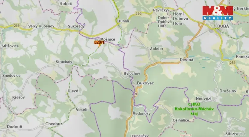 Prodej louky, Snědovice - Mošnice, 734 m2
