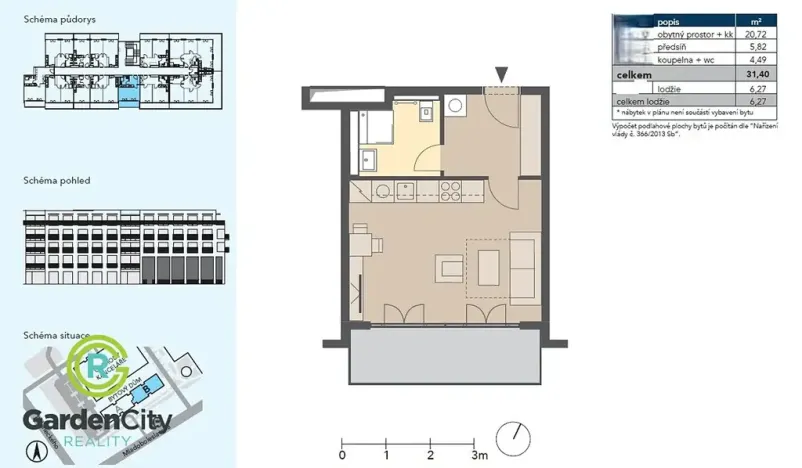 Prodej bytu 1+kk, Praha, Mladoboleslavská, 38 m2