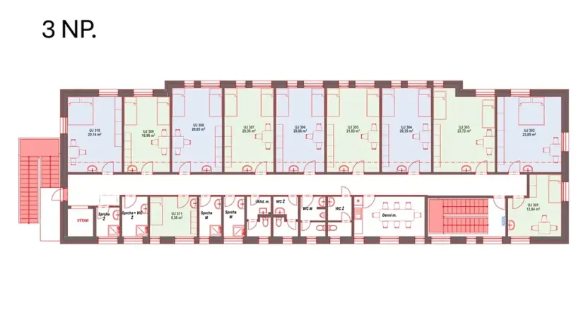 Prodej ubytování, Praha - Letňany, Beranových, 1190 m2