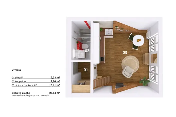 Prodej bytu 1+kk, Praha - Bohnice, V Zámcích, 35 m2