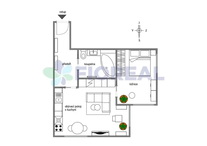 Pronájem bytu 2+kk, Praha - Strašnice, Vinohradská, 55 m2