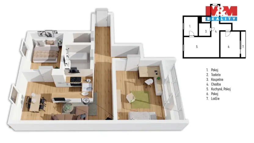 Prodej bytu 3+kk, Sedlčany, U Školky, 54 m2