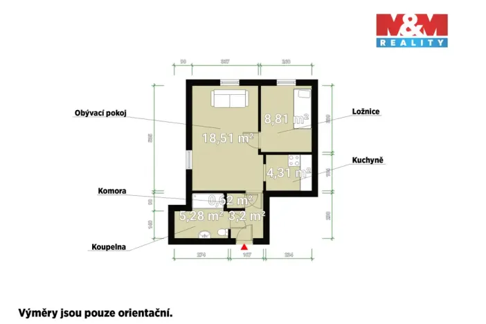 Prodej bytu 2+kk, Rudná, Hořelické náměstí, 43 m2