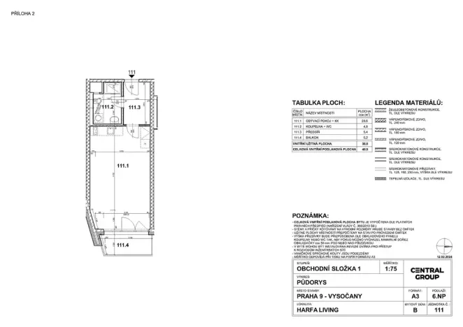 Prodej bytu 1+kk, Praha, 41 m2
