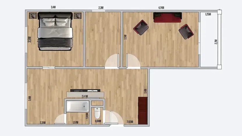 Prodej bytu 3+1, Rakovník, U Křížku, 61 m2