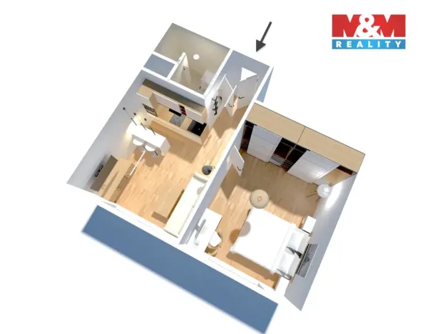 Prodej bytu 1+1, Jirkov, Smetanovy sady, 36 m2