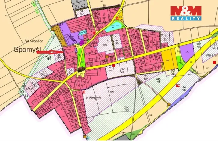 Prodej pozemku pro bydlení, Spomyšl, 1100 m2