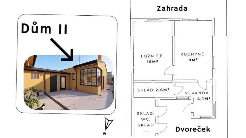 Prodej rodinného domu, Praha - Hloubětín, Jahodnická, 106 m2