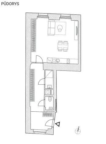 Prodej bytu 1+kk, Praha - Karlín, Vítkova, 51 m2