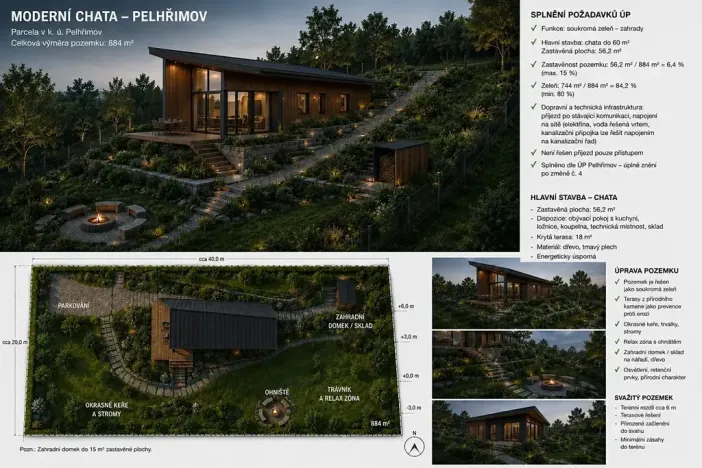 Prodej zahrady, Pelhřimov, Tomáše ze Štítného, 884 m2