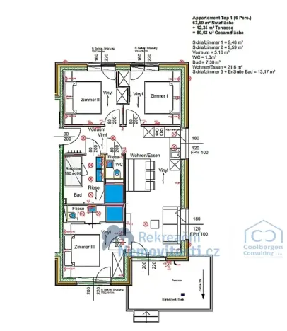 Prodej bytu 4+kk, Sankt Georgen am Kreischberg, Rakousko, 68 m2