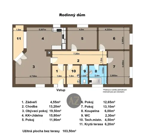 Prodej rodinného domu, Zahořany, 103 m2