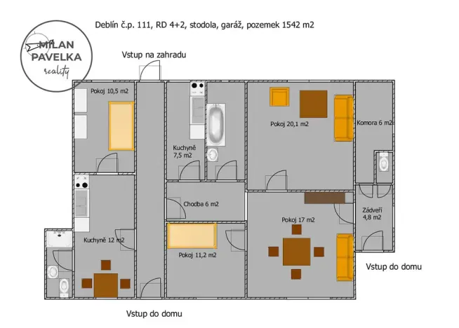 Prodej rodinného domu, Deblín, 110 m2