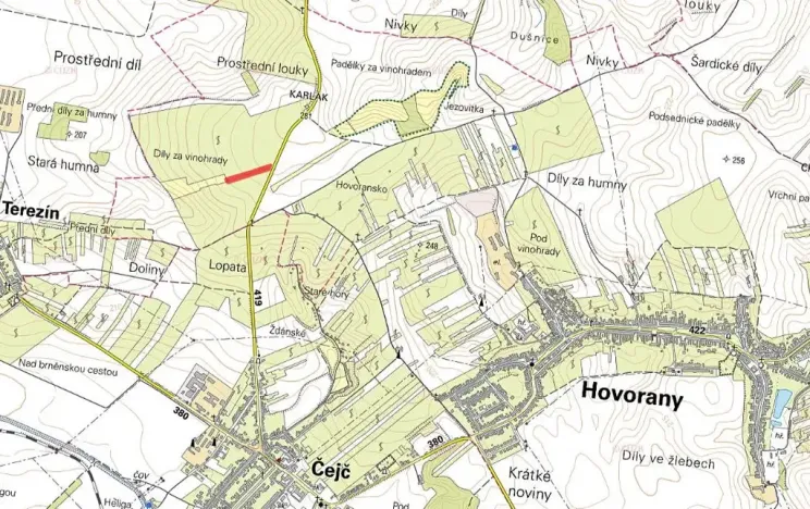 Prodej sadu/vinice, Hovorany, 3926 m2