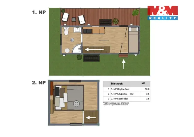 Prodej mobilheimu, Chabeřice - Čížov, 17 m2
