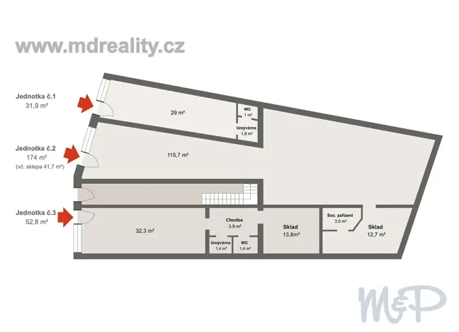 Prodej obchodního prostoru, Třebíč, Hasskova, 258 m2