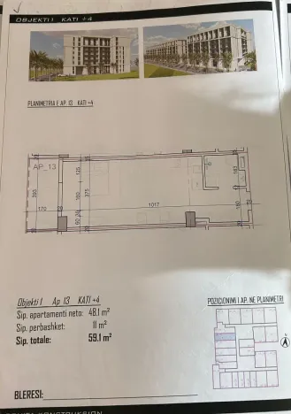 Prodej bytu 1+kk, Rruga Viena, Golem, Albánie, 37 m2