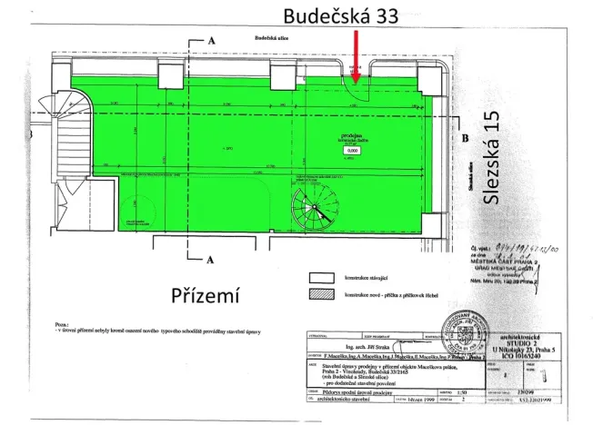 Pronájem obchodního prostoru, Praha - Vinohrady, Budečská, 117 m2