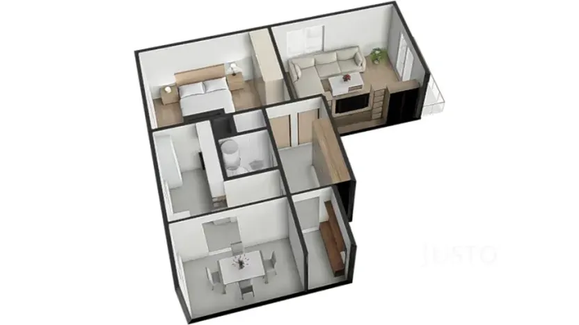 Prodej bytu 2+1, Záhoří, 57 m2