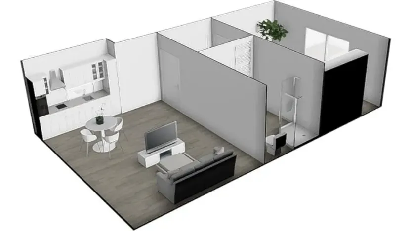 Pronájem bytu 2+kk, Brno - Ivanovice, Černohorská, 48 m2