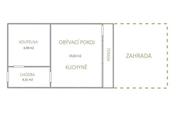 Prodej bytu 1+kk, Praha - Libuš, Na domovině, 28 m2