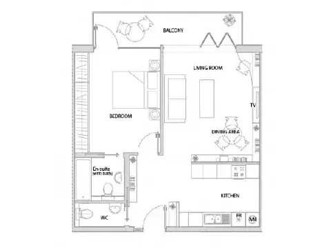 Prodej bytu 2+kk, Al Marjan Island, Spojené arabské emiráty, 66 m2