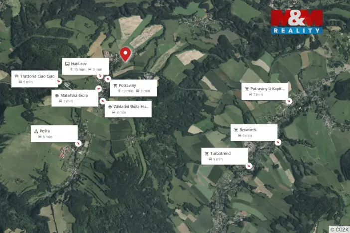 Pronájem zahrady, Huntířov, 1157 m2