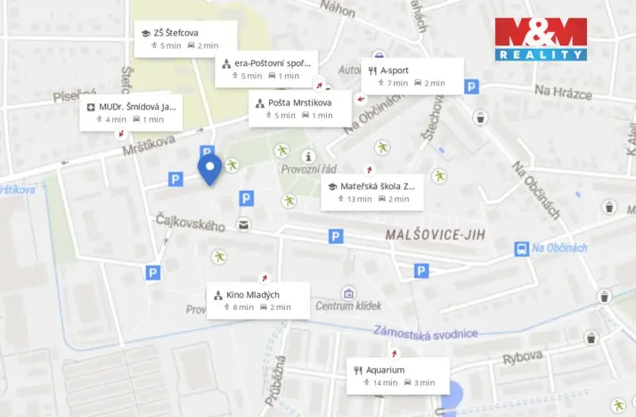 Pronájem bytu 1+kk, Hradec Králové - Nový Hradec Králové, Mrštíkova, 36 m2
