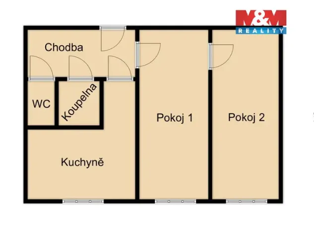 Prodej bytu 2+1, Jihlava, U Hřbitova, 54 m2