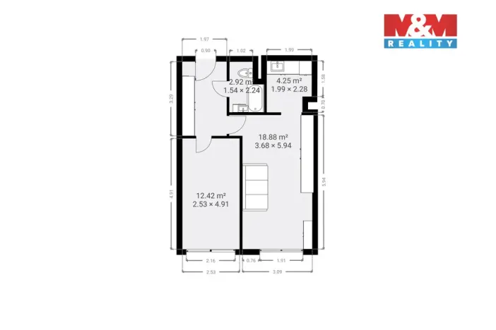 Prodej bytu 2+kk, Praha - Košíře, Zahradníčkova, 47 m2