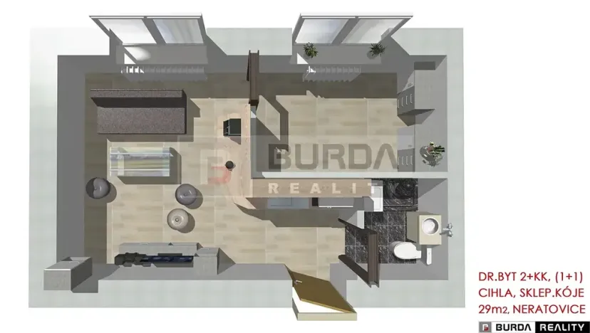 Prodej bytu 2+kk, Neratovice, 30 m2