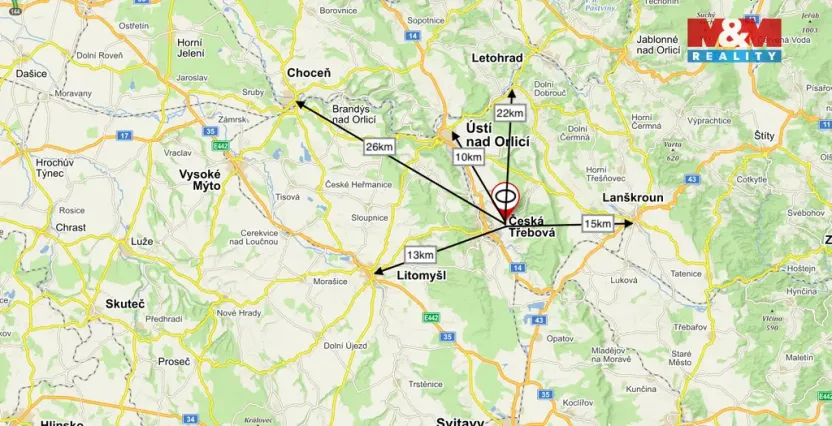 Pronájem garáže, Česká Třebová, 22 m2