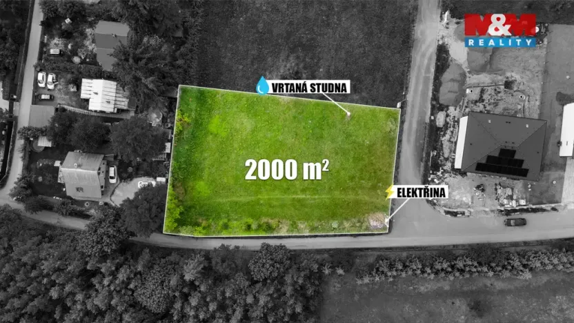 Prodej pozemku pro bydlení, Unhošť, 2000 m2