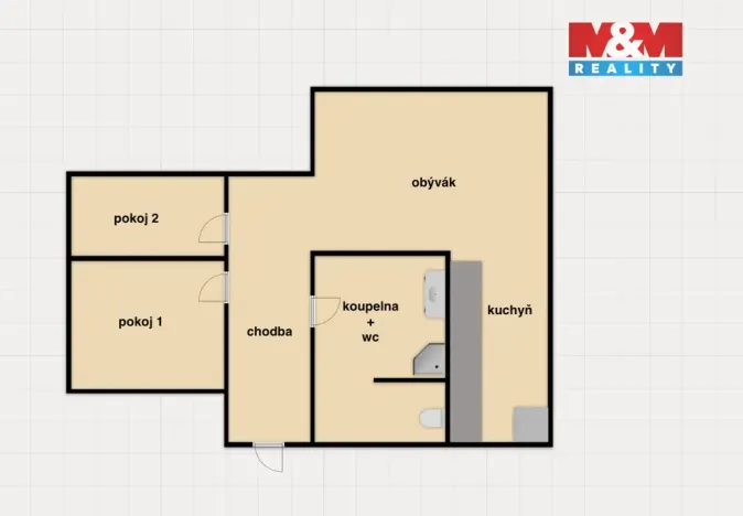 Pronájem bytu 3+kk, Opočno, Krátká, 62 m2