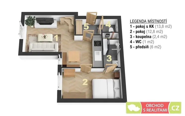 Prodej bytu 2+kk, Praha, U Uranie, 40 m2