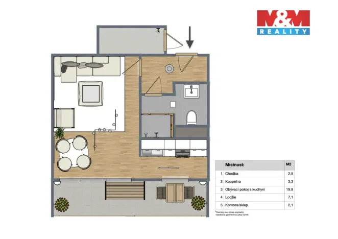 Prodej bytu 1+kk, Bílina, Alšova, 27 m2