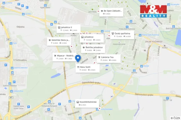 Pronájem bytu 3+kk, Praha - Kyje, Travná, 65 m2